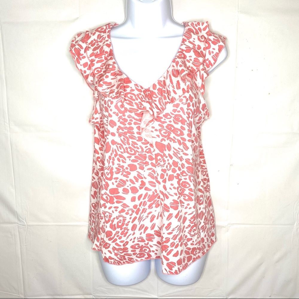 Oscar De La Renta Top Pink Label Ruffle - M